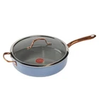 Pan 5.5 Qt Ceramic Nonstick Oven Safe 350 Stay Cool Handle Blue Fal Saute New. Price: $179.99.