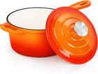 E-far Enameled Cast Iron Pan, 2 Quart Dutch Oven With Lid, Small New. Price: $60.68.