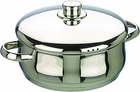 Ibili Oslo Belly Shape Stainless Steel Casserole Pot With Lid, 24CM W/ New. Price: $34.00.