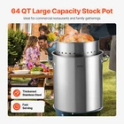 Stainless Steel Stockpot, 54L Large Cooking Pots, For Groups Events Silver New. Price: $113.81.