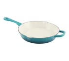 Crock Pot Artisan Enameled 12" Round Skillet Teal Ombre New. Price: $36.00.