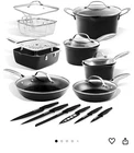 Granitestone Armor Max 20PC Kitchen Pots And Pans Set Nonstick, 6 Knivesincluded New. Price: $108.00.