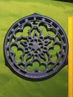 Creuset France Blue Cerise Enameled Cast Iron Bistro Round Trivet Used. Price: $55.00.
