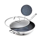 Blue Diamond Hybrid Nonstick Stainless Steel 12 Wok With Lid, Pfas-free New. Price: $107.67.