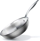 Professional Stainless Steel Fry Pan, Induction Ready Cookware With Impact-bonde New. Price: $43.21.