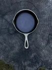 Vintage Nickel Plated Wagner Ware No. 1053A Cast Iron Skillet Used. Price: $55.00.