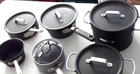 Calphalon Nonstick Hard Anodized Aluminum 11-PIECE Gray Cookware Set & Lids Used. Price: $689.00.