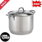 Tramontina 16 Quart Stainless Steel Covered Stock Pot New. Price: $57.19.