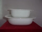 Corningware Simply Lite Glass Bakeware 1.5 & 2.5 Qt Square White Casseroles Euc Used. Price: $59.99.