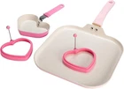 Paris Hilton Breakfast Ceramic Nonstick Cookware Set, Includes Square Griddle, New. Price: $131.33.