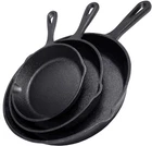 Cast Iron Skillet 3-PIECE Set Heavy-duty Professional Restaurant Chef Quality New. Price: $27.99.