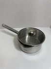 Wearever Stainless Steel 2 Qt Saucepan With Double Pour Spouts & Strainer Lid Used. Price: $31.99.