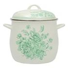 The Pioneer Woman Agatha 12 Quart Enamel Steel Stock Pot, Green, New Soup. Price: $54.95.