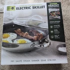 The Original 12" Electric Skillet Stainless Steel Ceramic New. Price: $69.99.