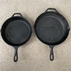 Lodge Cast Iron Skillets Fry Pans 8SK & 10SK Used. Price: $14.99.