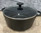 Lodge 10 1/4 8DOL Usa Cast Iron Dutch Oven Pot With Glass Lid Seasoned Used. Price: $25.80.