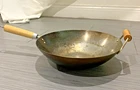 Dexam Carbon Steel Wok 14 Inch Flat Bottom Wooden Handles Made Taiwan Used. Price: $27.25.