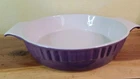Mason Cash England Baking Dish Purple White Round Ceramic Stoneware Casserole Used. Price: $38.00.