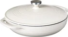 Lodge 3.6 Quart Enameled Cast Iron Oval Casserole With Lid Dual Oyster White New. Price: $141.69.
