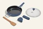 Our Place Cast Iron Always Pan 10.5 Inch 8-IN-1 Multifunctional Blue Salt Read New. Price: $84.96.