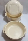 Tupperware Microwave Cooker 1-3/4 & Qt Bowl Lid Casserole 2192B-2, 2210A-1 New. Price: $24.99.