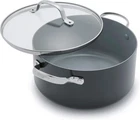 Greenpan Valencia Pro Hard Anodized Healthy Ceramic Nonstick 5.4 Quarts, Gray. Price: $171.35.