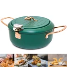 Cyrder 4.3L Tempura Deep Fryer Pot W/ Thermometer Non-stick Carbon Steel 11" New. Price: $82.16.