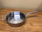 Cuisinart Qt Stainless Steel Induction Ready Saut Pan 7733-24PP No Lid Used. Price: $19.95.