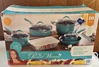 The Pioneer Woman Frontier Speckle W/garden 10 Pc Cookware Set W/baker, Teal New. Price: $95.95.