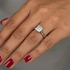 Solitaire Engagement Ring 14K Gold 2.63 Carat Princess Lab-grown Diamond VS1 New. Price: $2989.20.