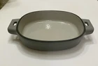 Pampered Chef 1 Qt Coated Enameled Cast Iron Baker Gray Ex. Condition New. Price: $19.95.