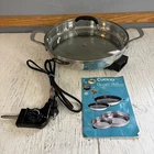 Cucinapro Electric Skillet 12 Inch Polished Stainless Steel LMSC01A-30 1500W Used. Price: $52.00.