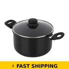 Mainstays 5QT Black Non-stick Dutch Oven With Glass Lid New. Price: $37.99.