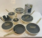 Greenpan Stanley Tucci Ceramic Nonstick 15-PIECE Cookware Set Carrara White Read New. Price: $850.00.