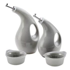 Rachael Ray Serveware Ceramics Evoo And Ramekin Dipper Set, 4 Piece, Light Sea New. Price: $46.27.