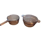 Vintage Visions Corning Amber Glass 1L Saucepan & Casserole Bowl V-20-B Usa Used. Price: $48.59.