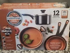 Farberware Glide 12 Pc Cookware Set Black Copper Ceramic Nonstick Pots And Pans New. Price: $69.99.