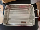 Stainless Steel Roaster/roasting Pan W/rack. Farberware Classic 17" X 12. New. Price: $87.00.