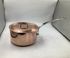 Mauviel M'heritage 150 Polished Copper & Stainless Steel Sauce Pan. 3.5-QT New. Price: $286.97.
