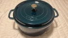 Staub Cast Iron 7 Qt, Round, Dutch Oven, La Mer New. Price: $210.00.