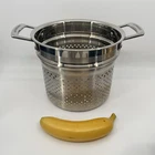 Creuset Colander Insert Stainless Steel Pasta & Vegetable Streamer Pot 8.5 Used. Price: $89.99.