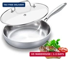 Delarlo Tri-ply Stainless Steel Pan, 18/10 Frying Oven Safe Up To 600 F, No New. Price: $53.83.