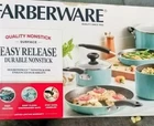 Farberware Pro 14PC Copper Ceramic Nonstick Cookware Set With Prestige Tools New. Price: $55.00.