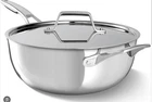 Calphalon Premier Stainless Steel 4.5-QT Chef's Pan With Lid Brand New Box. Price: $102.99.