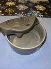 Pampered Chef Grey Stoneware Pot #100043 For Quick Cooker W/ Silicone Lid Used. Price: $10.32.