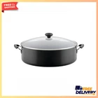 Farberware 14" Nonstick Family Pan With Glass Lid Aluminum Jumbo Cooker, Black New. Price: $42.99.