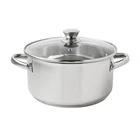 Mainstays Stainless Steel 5-QUART Dutch Oven With Glass Lid, Riveted Handles New. Price: $22.97.