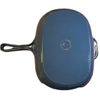 Creuset Marseille Blue Cast Iron Ribbed Cookware Grill Pan/vguc/(long,skinny) Used. Price: $41.12.
