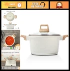5 Quart Nonstick Stock Pot With Lid - Granite Casserole, Induction Compatible, New. Price: $35.99.