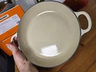 Creuset 12 Everything Pan Cast Iron Skillet Tan Appears Unused New. Price: $110.00.
